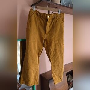Big bud press petite mustard work pant size large